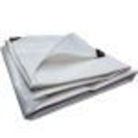 Tarps Now 12 ft x 24 ft Super Heavy Duty 12 Mil Tarp, White, Reinforced Polyethylene CSPSDW-1224